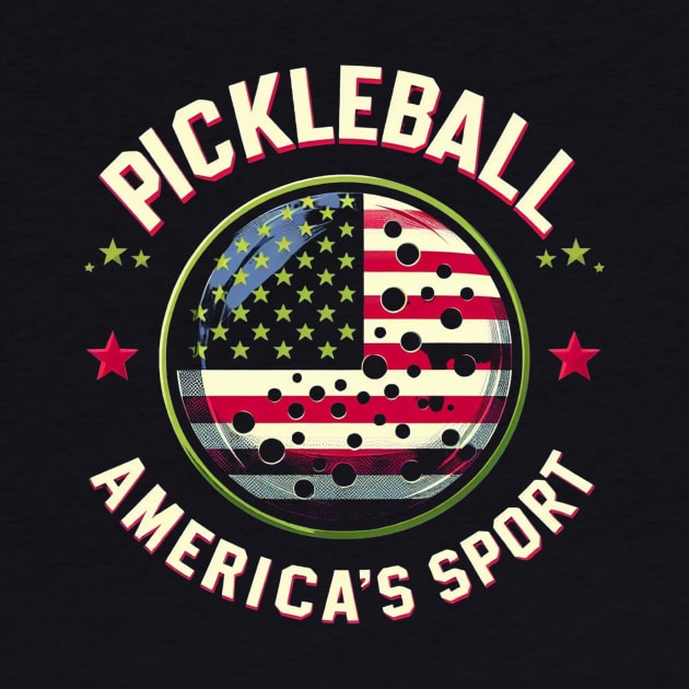 Pickleball America's Sport USA Flag by Battlefoxx Living Earth